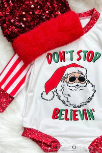 Don't Stop Believin' Santa Onsie
