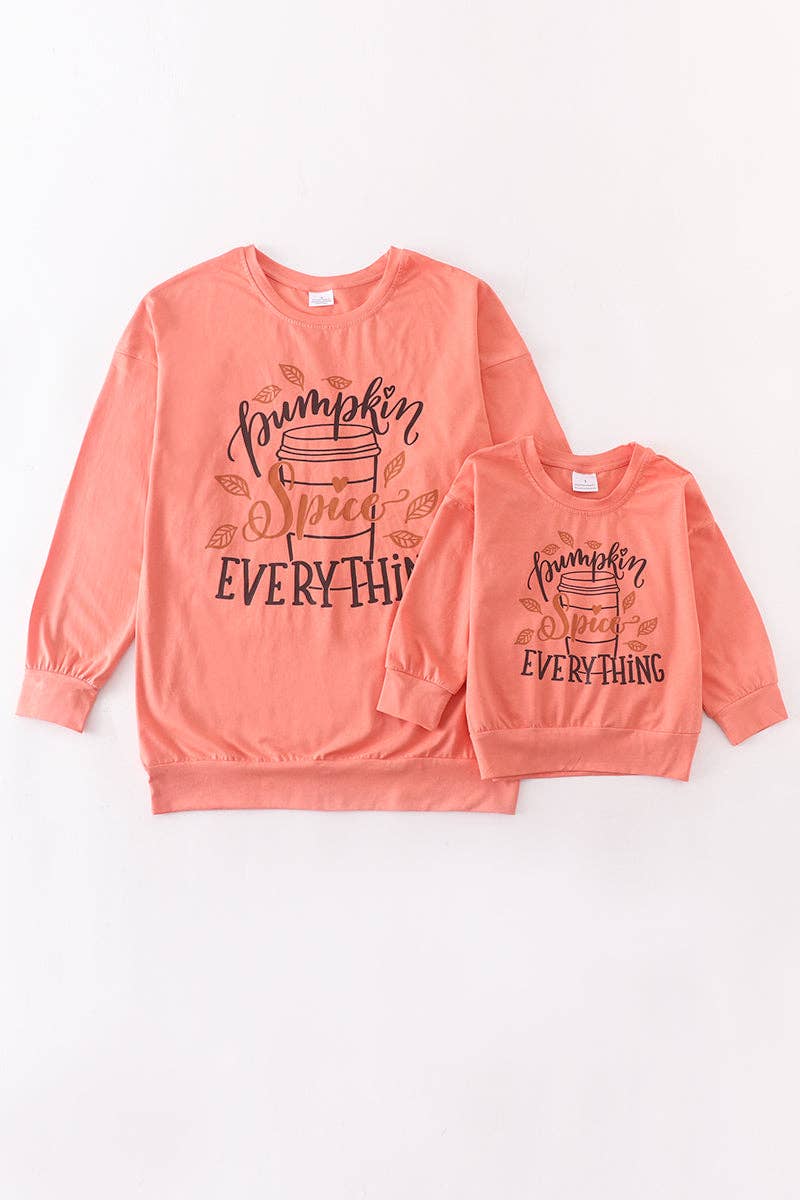 Orange pumpkin everything top mommy & me
