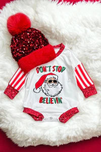 Don't Stop Believin' Santa Onsie